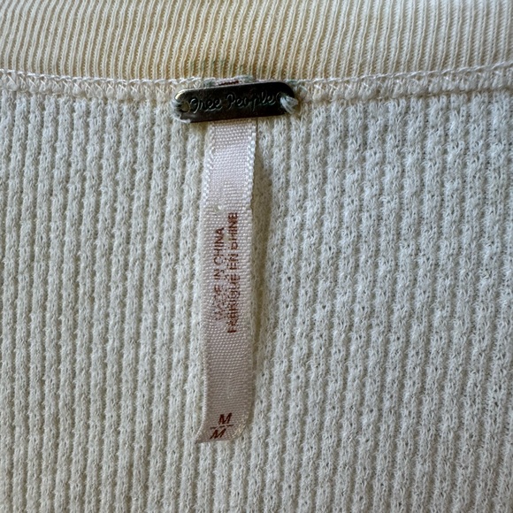 Free People Kombucha Cuff Ivory Thermal Long-Sleeve Top - Picture 5 of 5